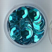 Pailletjes aqua metallic 6mm
