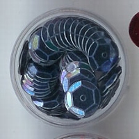 Pailletjes grijsblauw 6mm