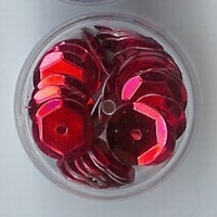 Pailletjes rood metallic 8mm