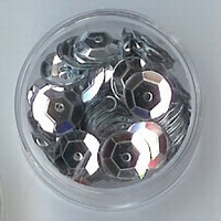 Pailletjes zilver 6mm