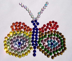 Glitter steentjes kleuren mix SS10/3mm